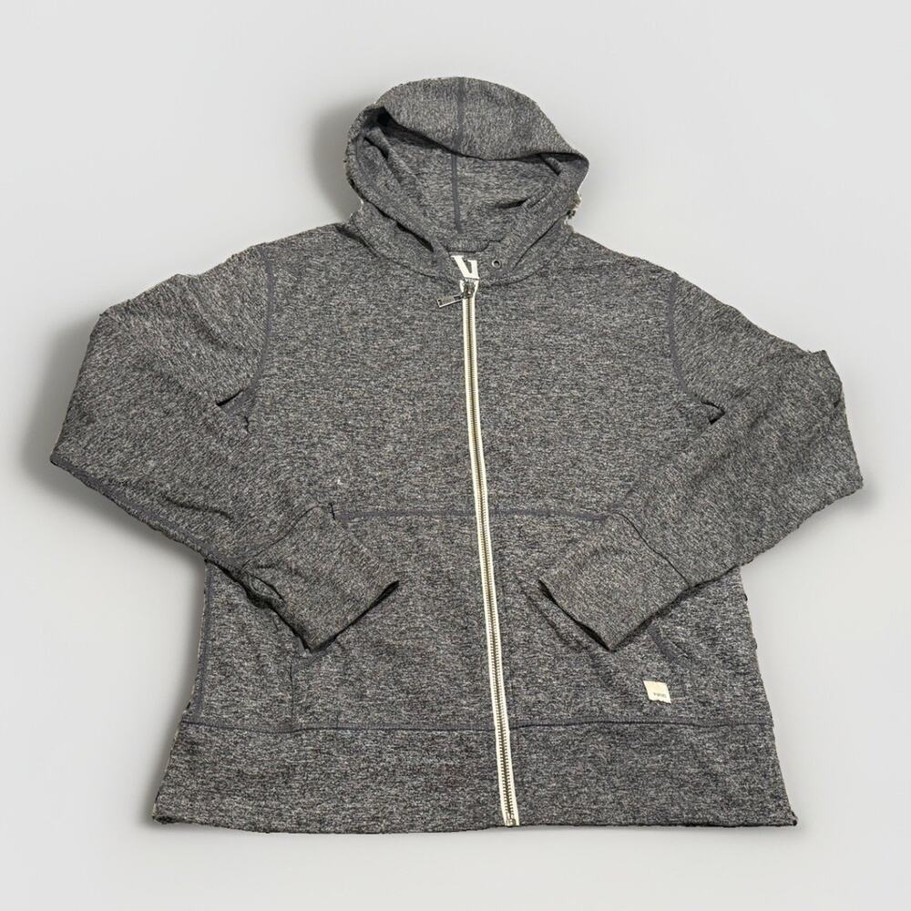 Vuori Halo Performance Hoodie Womens Small Gray Full Zip Athletic VW201 Jacket